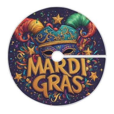 Imagem de Blueangle Saia de árvore colorida de carnaval de 90 cm para decoração de carnaval (174)