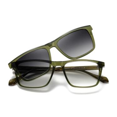 Imagem de VFDHN Óculos de Sol Masculinos em Acetato TR90 Magnéticos Polarizados para Mulheres Preto Cinza (2)