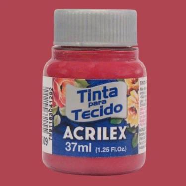 Imagem de Tinta Tecido Acrilex 37ml - Cores , VERMELHO CARMIM - 509