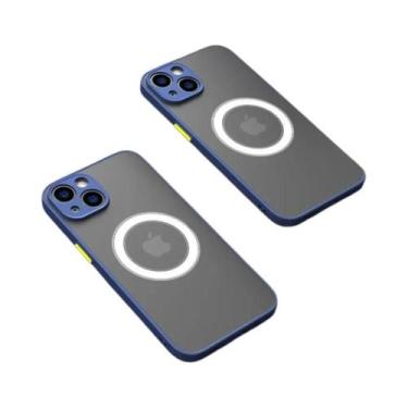 Imagem de Capa De Carregamento Sem Fio Matte Luxury Armor Magsafe Para iPhone pr