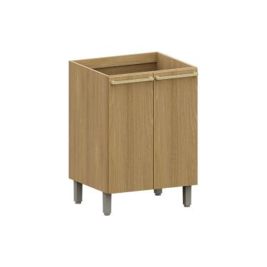 Imagem de Balcão De Cozinha 60cm 2 Pts Elegance Luciane Móveis Freijó