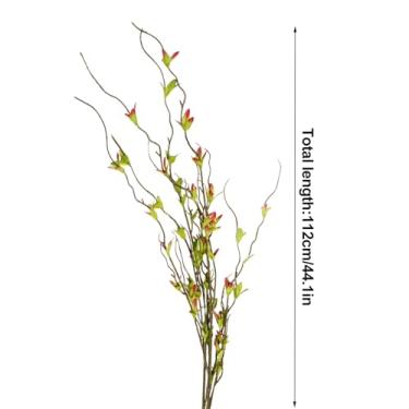 Imagem de Naroote Ramo de Flor Artificial Ramo de Salgueiro de Neve para Peças Centrais de Mesa, Hastes de Neve de Simulação para Decorações de chá de Panela (Plástico 4)