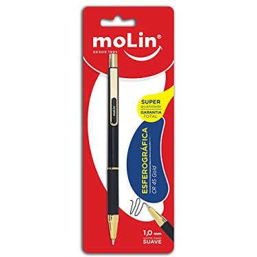 Imagem de Molin Caneta Esferográfica Retrátil CR 45 Gold - 1,0mm - Tinta Preta
