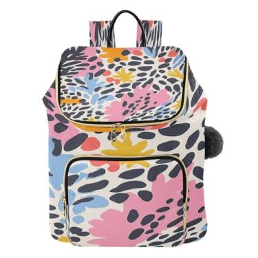 Imagem de CEBUGI Mochila feminina com estampa de leopardo, leve, mochila de viagem de 15 L, bolsa de ombro feminina