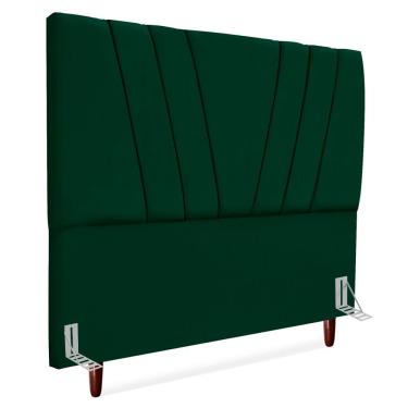 Imagem de Cabeceira Casal 140 Cm Com Frame Belgica Suede Verde Artte Verde