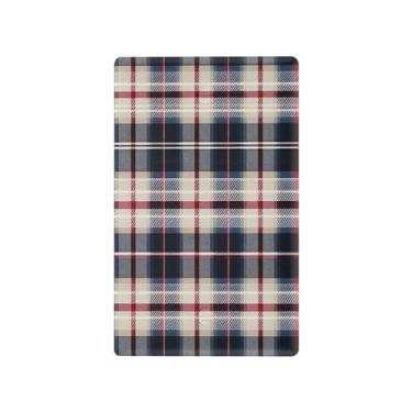 Imagem de Wassud Placa de cobertura de interruptor de luz, capas de tomada de interruptor único, placa de parede, xadrez vermelho e marrom, decoração de casa, sala de estar, quarto, decoração