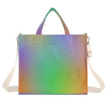 Imagem de CEBUGI Bolsa feminina Holographic Wave com alça de ombro ajustável para trabalho e viagem na faculdade, P, A08, Small