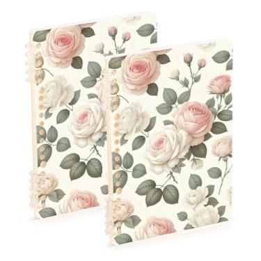 Imagem de Burbuja Cadernos com nome, papel pautado universitário A5 com 60 folhas, fichário para escritório, 2 unidades