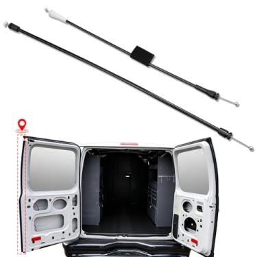 Imagem de Cabo de trava de porta traseira para Ford E150 E250 E350 E450 Van 1992-2014 Kit de reparo de cabo de trava de porta superior e inferior do lado do motorista traseiro Conjunto de trava de porta