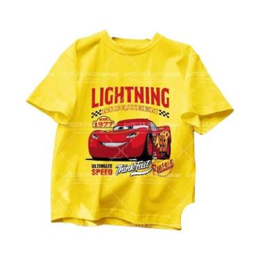 Imagem de Camiseta Infantil Disney Pixar Lightning McQueen, Manga Curta, Carro D