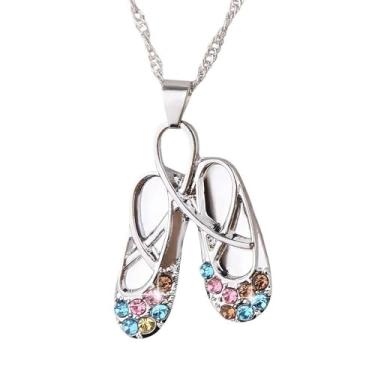 Imagem de Guqqeuc Colar de balé, presente para filha, irmã, bailarina, para mulheres, recital de dança, presente para sobrinha, neta, Besites, Zinco, Sem Pedra Preciosa