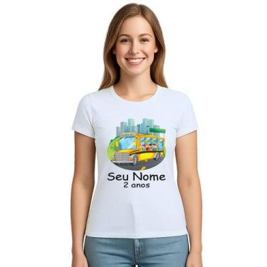 Imagem de Camiseta Ônibus Escolar School Bus Estampa Personalizada - UseP4, Bran