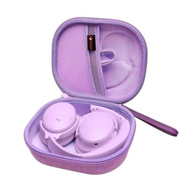 Imagem de XANAD Capa Rígida Para Fones De Ouvido Sem Fio Bose Quietcomfort, Qc Ultra, 45, 35, Qc45 Se, Se Com Cancelamento Ruído, Supra-Auriculares Soundcore H30I (Roxo Externo + Roxo Interno)