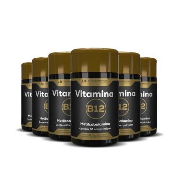 Imagem de 6X VITAMINA B12 METILCOBALAMINA 60COMPRIMIDOS HF SUPLEMENTOS-Unissex