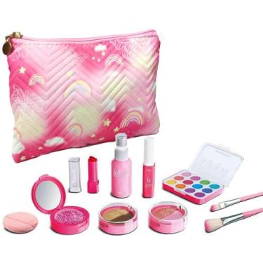 Imagem de Kit de maquiagem fingido Wentoyce para meninas com 11 peças e bolsa de