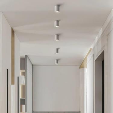 Imagem de Kit 2 Spot Sobrepor Redondo Direcionável Branco + Lampada LED Dicróica 3000K 6,5W Bocal Mr16 Gu10