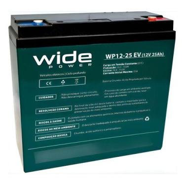 Imagem de Bateria 12v 25ah Triciclo Scooter Com Autonomia Q 12v 20ah Wide