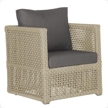 Imagem de 1 Poltrona Madri Alumínio Corda Náutica Estofado 11 Trama Rami