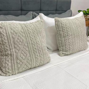 Imagem de Kit 2 Almofadas Comfy 50x50 Franci Tricot Gelo