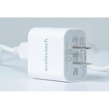 Imagem de EcoloxTech - Micro fonte de alimentação, bloco de carregador USB, 100-240 V CA, 50/60Hz, saída 0,6A, certificação CE FCC RoHS, compatível com sistema Ecoloxtech Micro, carregamento rápido, design