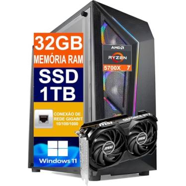 Imagem de Pc Gamer Ryzen 7 5700x 32gb Ram Nvme 1tb Rtx 5060 8gb Water Cooler 240MM