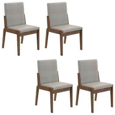 Imagem de Conjunto de 4 Cadeiras Sinfonia com Estofado em Linho