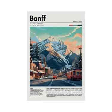 Imagem de Impressão Em Tela Vintage Retro De Aventura Na Montanha, Decoração Art