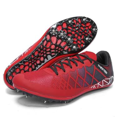 Imagem de Ifrich Tênis de corrida masculino feminino para atletismo Spikes Athletics, Vermelho e preto-1, 36