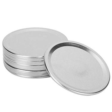 Imagem de GLOGLOW Frasco de Especiarias e Suas Tampas de Armazenamento, Aço Inoxidável, Pacote Com 24, para Potes de Conservas de Boca Regular e Larga, Frasco Redondo Tipo Dividido Seguro para Máquina de (86