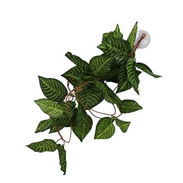 Imagem de Generic Videira Falsa de Floresta Tropical de Répteis para Caixa de Animais de Estimação de Escalada, Paisagismo de Vime de Simulação Realista para Decoração de Répteis, Planta Suspensa de 2 a 2,5
