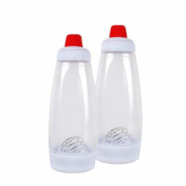 Imagem de Liedrg Pacote com 2 dosadores de massa de panqueca e garrafa misturadora com batedor de arame BlenderBall, ferramenta de cozimento para cupcakes, muffins e crepes, branco