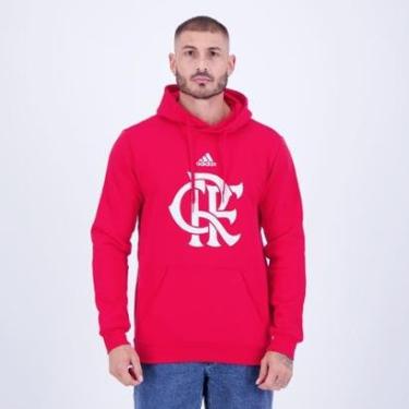 Imagem de Moletom Adidas Flamengo DNA Vermelho-Masculino