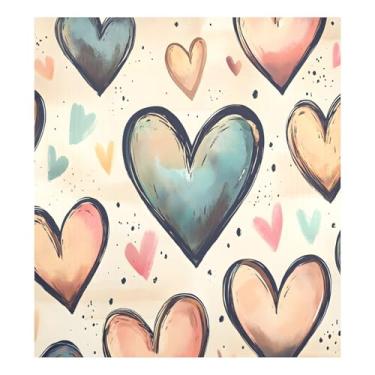 Imagem de Blueangle Coração Dia dos Namorados, capa magnética para lava-louças, decoração frontal da capa da máquina de lavar louça, adesivos de eletrodomésticos, adesivos de eletrodomésticos, 58 cm C x 66 cm