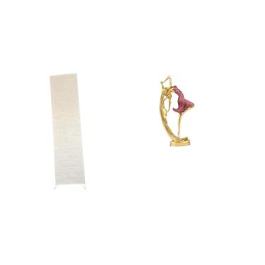 Imagem de Whtkoph Luminária de Chão para Sala de Estar com Cúpula Decorada com Uma Estátua de Bailarina. Figura Artística em Resina para Decoração de Interiores.