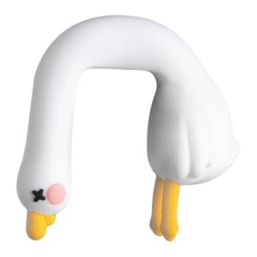 Imagem de KiBcsLic Estatueta de Ganso para Decoração de Computador. Pequena Estátua de Ganso, Um Adorável Enfeite em Miniatura para Prateleira, Mesa Ou Escrivaninha, 2,7 cm x 5 cm x 4,5 cm, Tamanho real