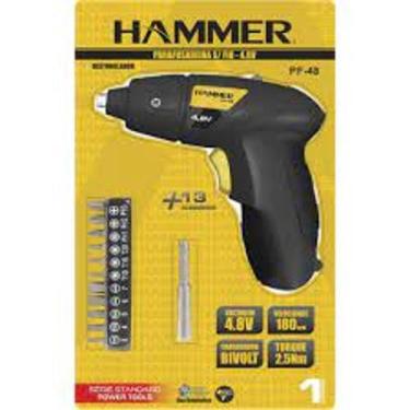 Imagem de Parafusadeira A Bateria Bivolt 180 Rpm Pf36 Azul Hammer