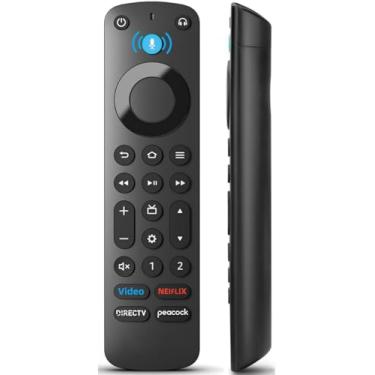 Imagem de Substituição remota para Amazon Fire Stick com controle de voz, compatível com substituição do controle remoto Fire TV, Smart TVs (Toshiba, Insignia, Pioneer, Omni, TCL, TV Cube) 、Stick (HD, 4K, 4K