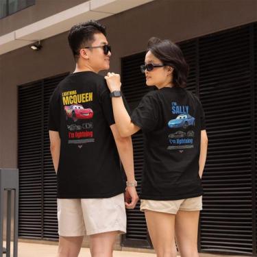 Imagem de Kit 2 Camiseta Casal Carros Mcqueen + Sally Cars Streetwear - LAA BEAU