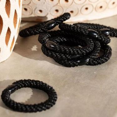 Imagem de 10 suportes para rabo de cavalo Grab & Go, excepcionalmente seguro com fixação suave (preto)