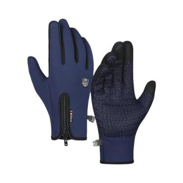 Imagem de Luvas De Ciclismo Tricotadas Unissex Quentes Compatíveis Com Tela Sens