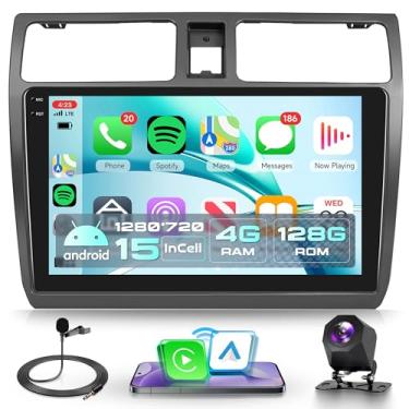 Imagem de Rádio estéreo automotivo 4 núcleos 4G + 128 G Android 15 para Suzuki Swift 2005-2010, Rimoody Wireless Carplay Andorid Link espelho automático 25.0 cm INCELL Touchscreen GPS WiFi Bluetooth 5.0 FM/RDS