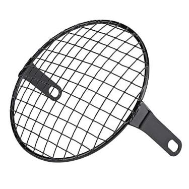 Imagem de aqxreight Máscara de Cobertura de Grade Redonda para Farol de Montagem Lateral de Motocicleta de 6,5 Polegadas para Cruiser Chopper Cafe Racer # 3 Maravilhoso e Fora de Fabricação de Motocicleta Com