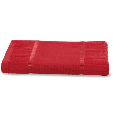 Imagem de Toalha Banho Bella Dohler Bordar Barrado Etamine 70X140cm - Vermelho, 