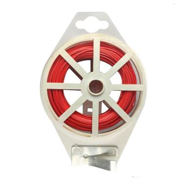 Imagem de Fio de jardim em carretel com cortador embutido, laços de plantas flexíveis verdes de 98,42 pés/30 m e laços torcidos para suporte de plantas ao ar livre, arranjos de flores internos, fabricação de