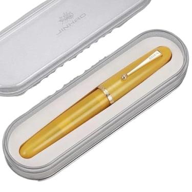 Imagem de EPANO Caneta-tinteiro F/M Nib Resina, Escritório, Conversor Grande, Papelaria, Material de Escritório Escolar (Topázio com Caixa, 0,7 mm)