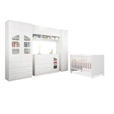 Imagem de Quarto Modulado Infantil Ludi Guarda Roupa Roupeiro Cômoda 100% MDF e 