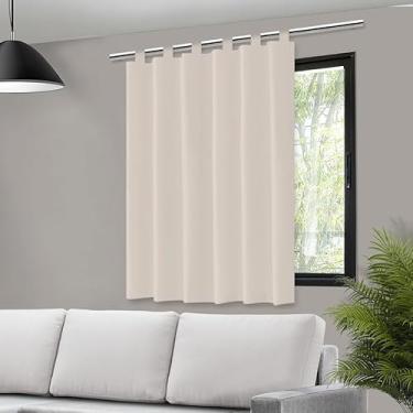 Imagem de Cortina Blackout em PVC para Bastão 140x140cm (Bege)