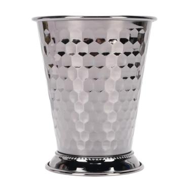 Imagem de Cryfokt Copo de Coquetel Julep de hortelã Em Aço Inoxidável, Design Elegante para Bar, Casa, Restaurante, Copo Bebendo de Metal de 400ml para Festa de Corrida de Cavalos (Estilo 3)