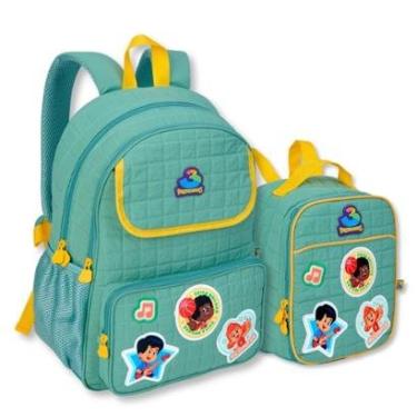 Imagem de Mochila com Lancheira Três Palavrinhas Kit Escolar Infantil-Feminino