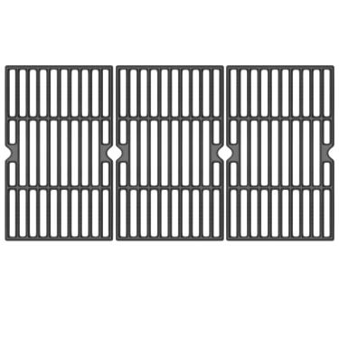 Imagem de BBQ-PLUS Peças de reposição para grelha Char-Griller 1624 2735 1722 1733 Smokin' Champ, defumador horizontal, grelhas de ferro fundido para peças de grelha Chargriller, pacote com 3